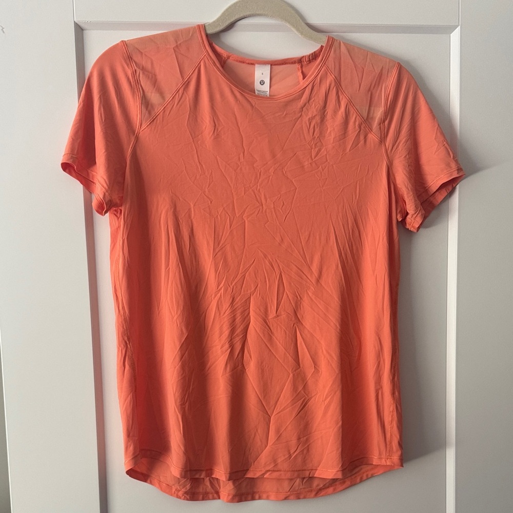 lululemon athletica Orange Short Sleeve Tee